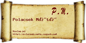 Polacsek Máté névjegykártya